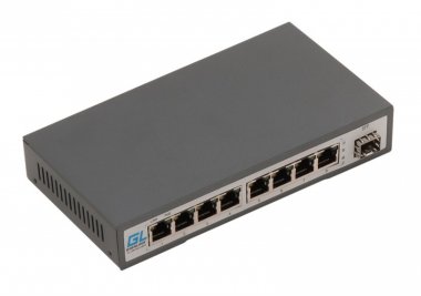 Фотография товара 'Gigalink Коммутатор неуправляемый, 8 PoE (802.3af) портов 100Мбит/с, SFP слот 1 Гбит/с, 120Вт GL-SW-F001-08PS'