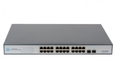 Фотография товара 'Gigalink Коммутатор неуправляемый 24 PoE (802.3af/at) портов 1Гбит/с, 2 SFP, 250Вт GL-SW-G003-24P'