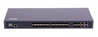 Фотография товара 'Gigalink Управляемый коммутатор L2 24 SFP 1000Mb/s портов, 4 Combo TX/SFP 1000Mb/s, 1 Console. 1U 19'' GL-SW-G201-28F'