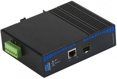 Фотография товара 'Gigalink Медиаконвертер индустриальный UTP-SFP, 1 порт PoE (802.3af/at) 10/100/1000Мбит/с в 1000Мбит/с GL-MC-UTPG-SFPG-FP-I'