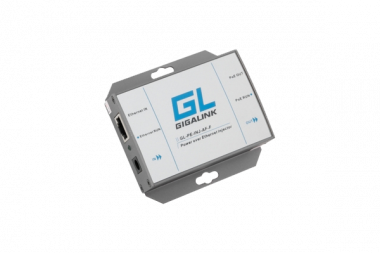 Фотография товара 'Gigalink Инжектор PoE, 100Мбит/с, 802.3at High Power (БП поставляется отдельно) GL-PE-INJ-AT-F'