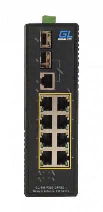 Фотография товара 'Gigalink Коммутатор управляемый L2, 8 PoE (802.3af/at) портов 100Мбит/с, 2 SFP/1000BaseX, 48В GL-SW-F203-08PSG-I'