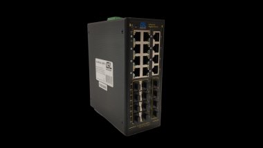 Фотография товара 'Gigalink Коммутатор L2+, 12x10/100/1000Mbps (1-8 PoE af/at), 12x1000mbs SFP, 1 Консольный RJ-45 GL-SW-G201-24PST-I'
