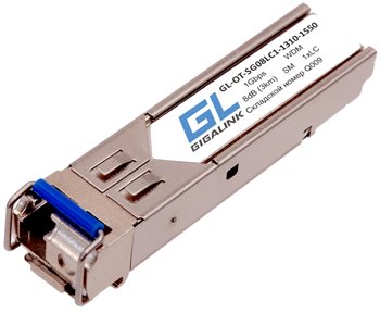 Фотография товара 'Gigalink Модуль SFP, WDM, 1Гбит/c, одно волокно SM, LC, DDM, 8 дБ (до 3 км) GL-OT-SG08LC1-1310-1550-D'