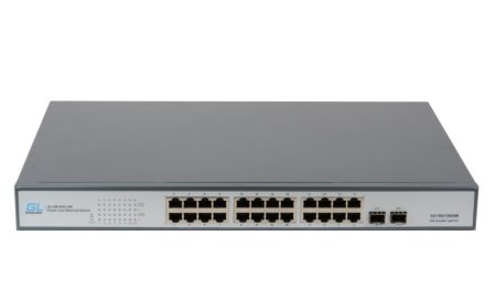 Фотография товара 'Gigalink Коммутатор неуправляемый 24 PoE (802.3af/at) портов 1Гбит/с, 2 SFP, 250Вт GL-SW-G003-24P'