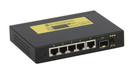 Фотография товара 'Gigalink Коммутатор неуправляемый, индустриальный 5x10/100 mbs (1 Combo SFP), 4 PoE (802.3at) GL-SW-F002-05PS-I'