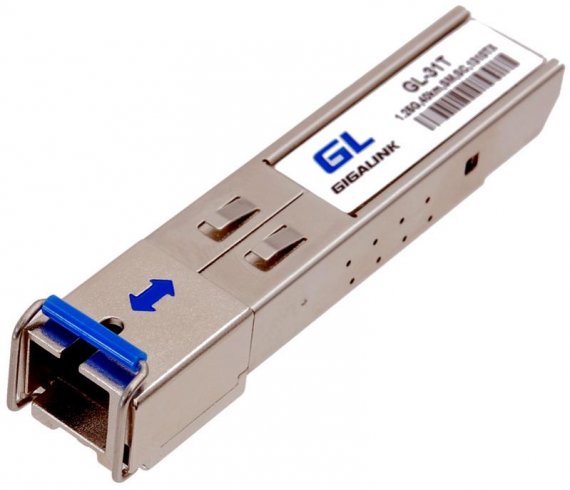 Фотография товара 'Gigalink Модуль SFP, WDM, 1Гбит/c, одно волокно SM, SC, 20 дБ (до 40 км) -40~+85C GL-OT-SG20SC1-1310-1550-I'