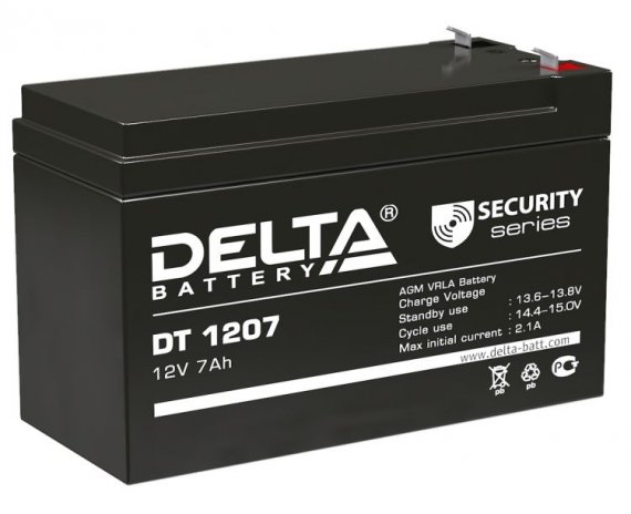 Фотография товара 'Gigalink Аккумуляторная батарея Delta DT 1207 (12V / 7Ah), DT1207'