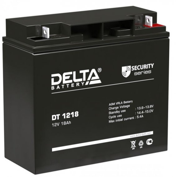 Фотография товара 'Gigalink Аккумуляторная батарея Delta DT 1218 (12V / 18Ah), DT1218'