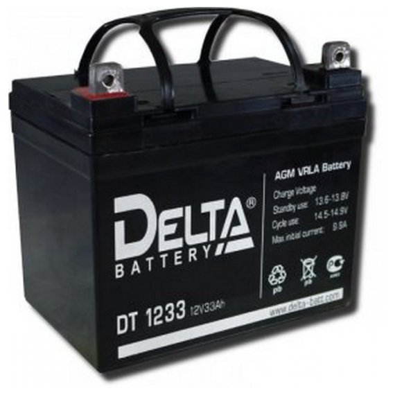 Фотография товара 'Gigalink Аккумуляторная батарея Delta DT 1233 (12V / 33Ah), DT1233'