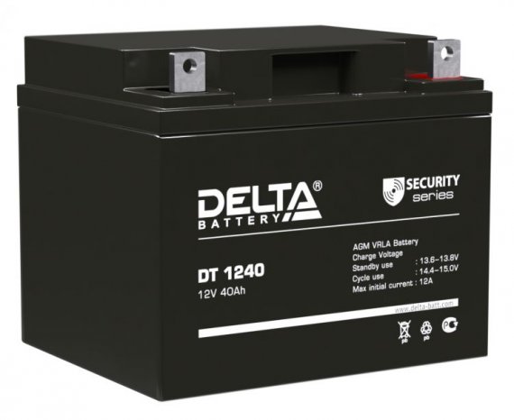 Фотография товара 'Gigalink Аккумуляторная батарея Delta DT 1240 (12V / 40Ah), DT1240'