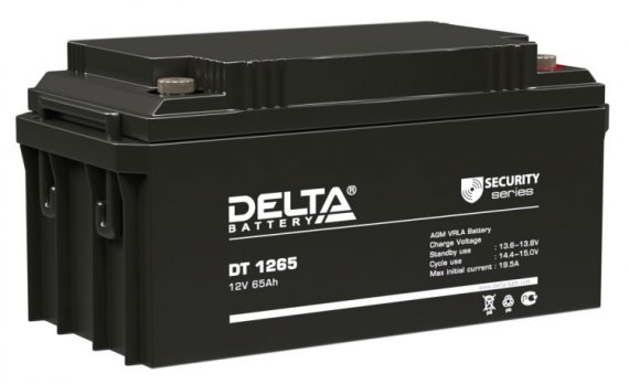 Фотография товара 'Gigalink Аккумуляторная батарея Delta DT 1265 (12V / 65Ah), DT1265'