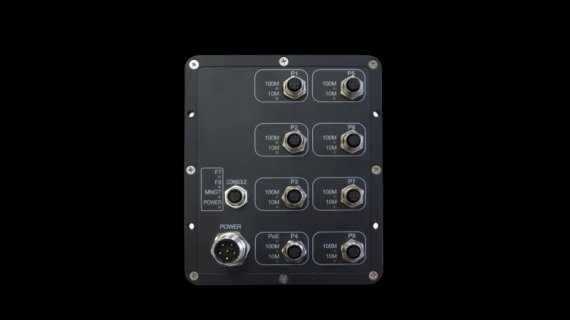 Фотография товара 'Gigalink Управляемый коммутатор 8-портовый, с поддержкой питания по PoE, с разъемами M12 GL-SW-F202-08P(M12C)'