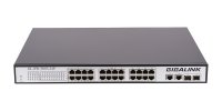 Gigalink Коммутатор неуправляемый, 24 PoE (802.3af) портов 100Мб/с, 2 ComboSFP 1000Мб/с, 250Вт GL-SW-F003-24P
