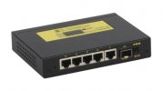 Gigalink Коммутатор неуправляемый, индустриальный 5x10/100 mbs (1 Combo SFP), 4 PoE (802.3at) GL-SW-F002-05PS-I
